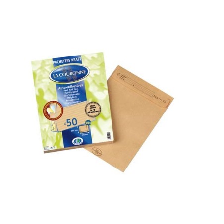 50 POCHETTES KRAFT 260X330MM
