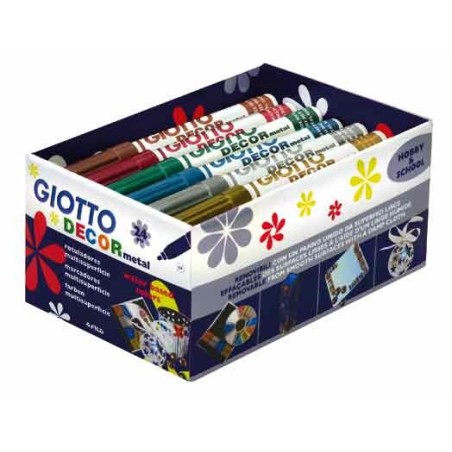 DECOR METAL SCHOOLPACK 24 FEUTRES COLORIS ASSORTIS