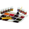 PEINTURE VITRAIL À L'EAU 10 FLACONS 45ML ASSORTIS