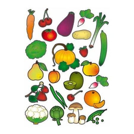 87 GOMMETTES BABY FRUITS ET LEGUMES