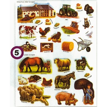 GOMMETTES LA FERME 366 gommettes 12 Fs