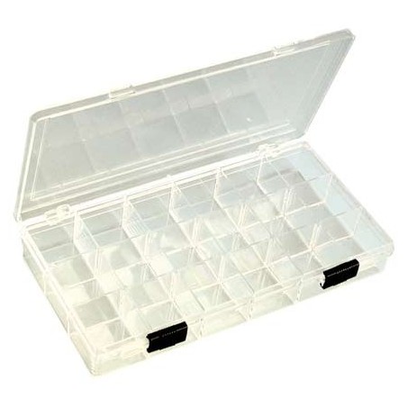 BOITE RANGEMENT PLASTIQUE CRISTAL 18 CASES