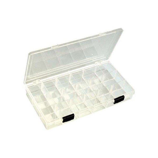 BOÎTE RANGEMENT PLASTIQUE CRISTAL 18 CASES 