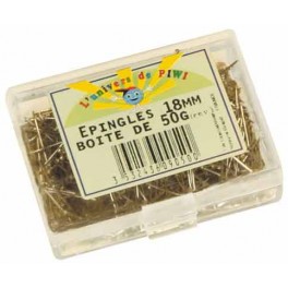 ÉPINGLES 18MM POUR PAILLETTES BOÎTE 50G