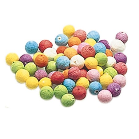 1 SACHET DE 100 BOULES COLORIS ASSORTIS CELLULOSE Ø18 MM