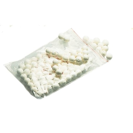 1 SACHET DE 100 BOULES BLANC CELLULOSE Ø18MM