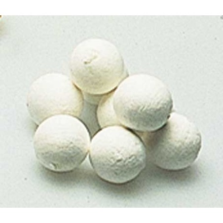 1 SACHET DE 20 BOULES BLANC CELLULOSE Ø60MM
