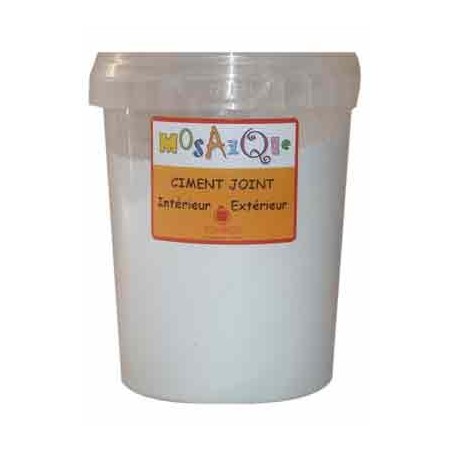 CIMENT JOINT POUDRE COLORIS BLANC POT 500G