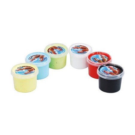 TACTILCOLOR TEXTILE GOUACHE AUX DOIGTS 6 POTS 100 ML ASSORTIS