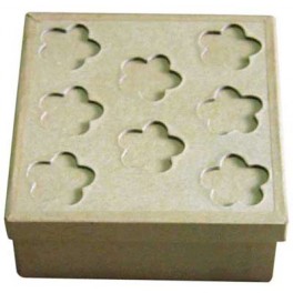 BOITE CARTON A DECORER carré 120x120x52mm
