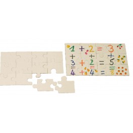 PUZZLE A DECORER rectangle en carton 12 pièces 200x120mm