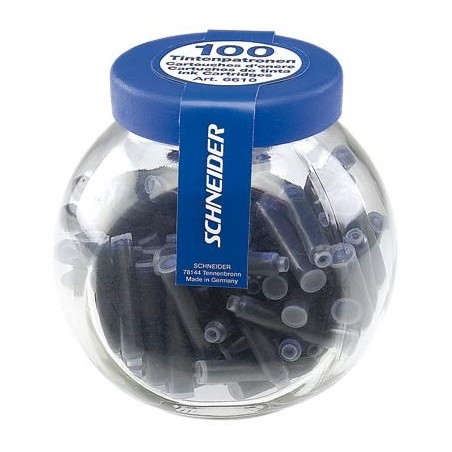 POT 100 CARTOUCHES ENCRE COURTES BLEU