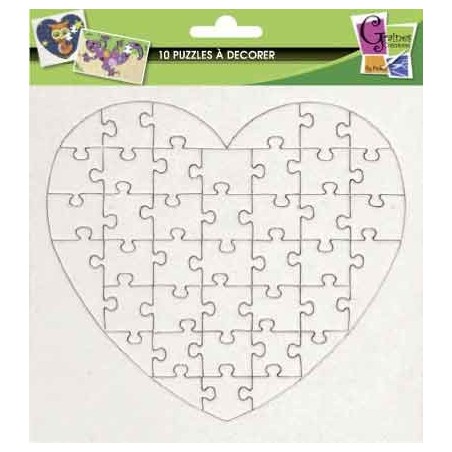 10 PUZZLES CŒUR CARTON