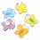 MINI FORMES METAL PAPILLONS JAUNE 27mm 5 pièces assorties