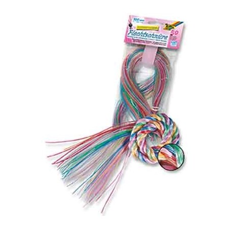 50 SCOUBIDOUS TRANSPARENTS COLORIS ASSORTIS