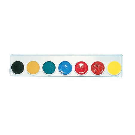 GOUACHE PASTILLES Ø 30mm RAIL 7 godets assortis