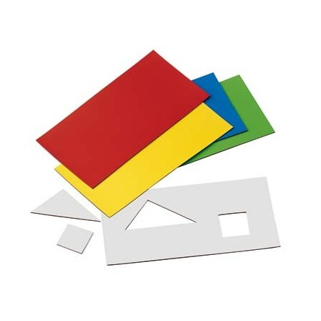 5 FEUILLES AIMANTÉES À DECOUPER 10X20CM COLORIS ASSORTIS