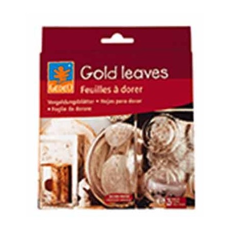 PAQUET DE 25 FEUILLES A DORER 14X14CM ARGENT