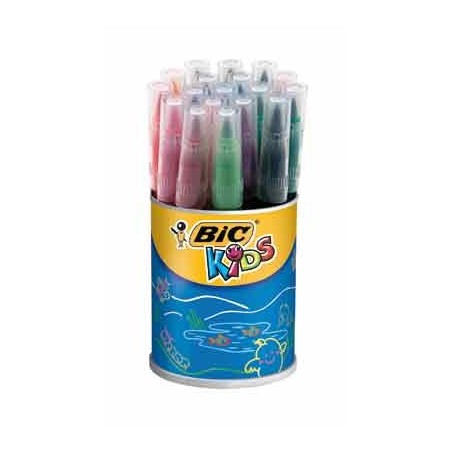 VISAQUARELLE POT 18 FEUTRES PINCEAUX COLORIS ASSORTIS