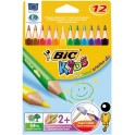 KIDS ÉVOLUTION TRIANGLE 12 CRAYONS COULEURS ASSORTIS