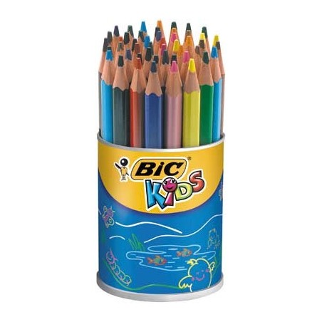 KIDS EVOLUTION TRIANGLE POT 48 CRAYONS COULEURS ASSORTIS