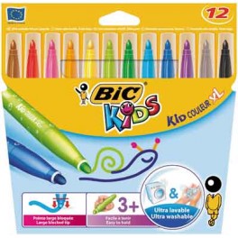 KIDS COULEUR XL 12 FEUTRES COLORIS ASSORTIS