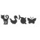 STICKERS ARDOISES : ANIMAUX lot de 2 planches 34,5 x 49cm