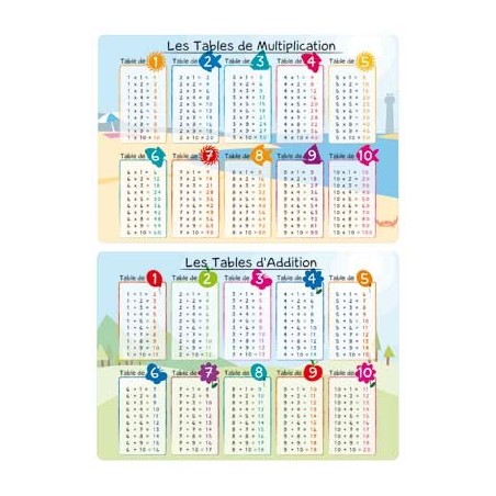 STICKERS EDUCATIFS 2F 34,5x49 additions - multiplications