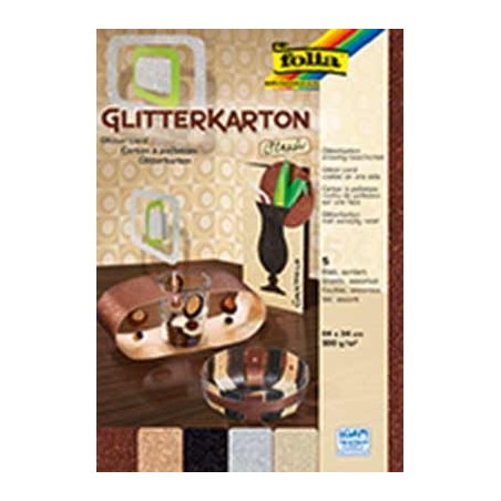 PQT 5 FS CARTON PAILLETTÉ CLASSIQUE 24X34CM 300 GR