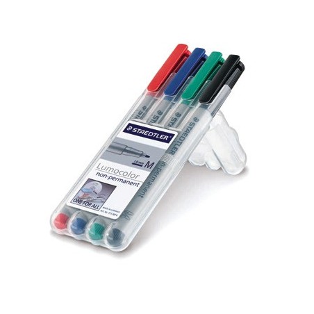 OH-PEN NON PERMANENT 4 FEUTRES FINS COLORIS ASSORTIS