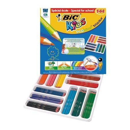 KIDS EVOLUTION CLASSPACK 144 CRAYONS COULEURS ASSORTIS