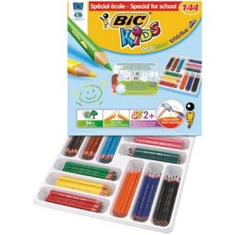 KIDS ÉVOLUTION TRIANGLE CLASSPACK 144 CRAYONS COULEURS ASSORTIS