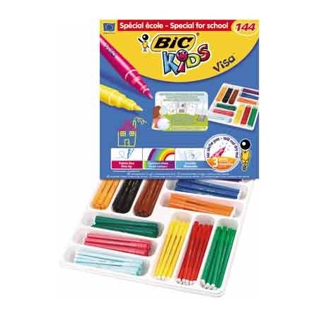 VISA 880 CLASSPACK 144 FEUTRES COLORIS ASSORTIS