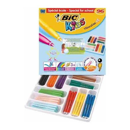 VISACOLOR XL CLASSPACK 96 FEUTRES COLORIS ASSORTIS