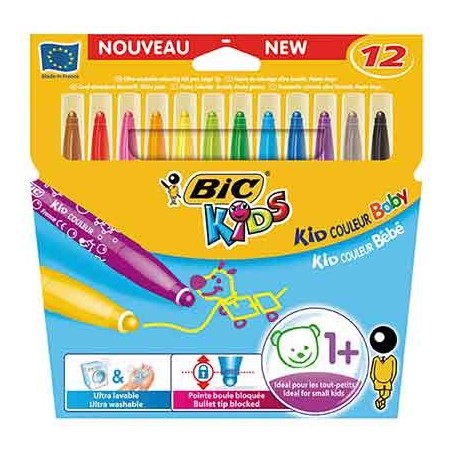 BIC KIDS COULEUR BABY ETUI 12 FEUTRES