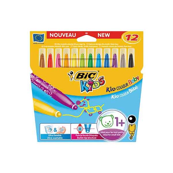 BIC KIDS COULEUR BABY ETUI 12 FEUTRES 