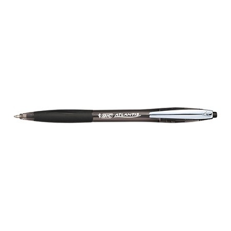 ATLANTIS SOFT STYLO BILLE RÉTRACTABLE NOIR