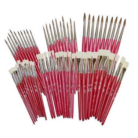 60 PINCEAUX FINS ET BROSSES ASSORTIS