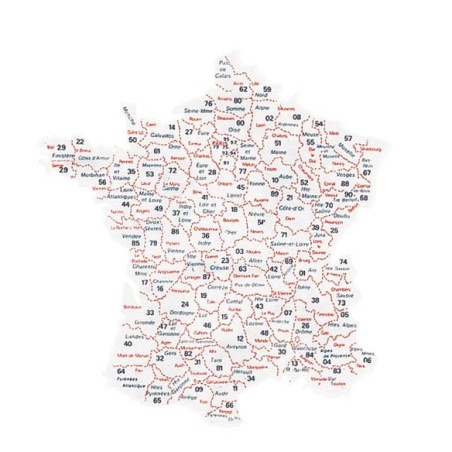 2 CARTES  DE FRANCE SUPERPOSABLES