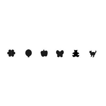 CASSETTES 6ass fleur,ballon,pomme,papillon,ours,chat