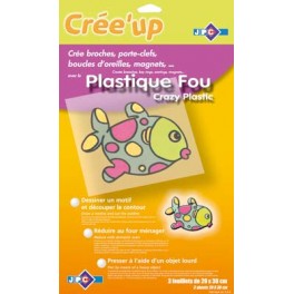 7 FEUILLES PLASTIQUE FOU TRANSPARENTES 20X30CM