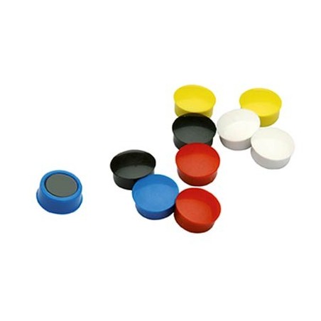 10 AIMANTS RONDS COLORIS ASSORTIS Ø10MM