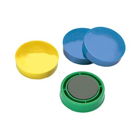 4 AIMANTS RONDS COLORIS ASSORTIS Ø30MM