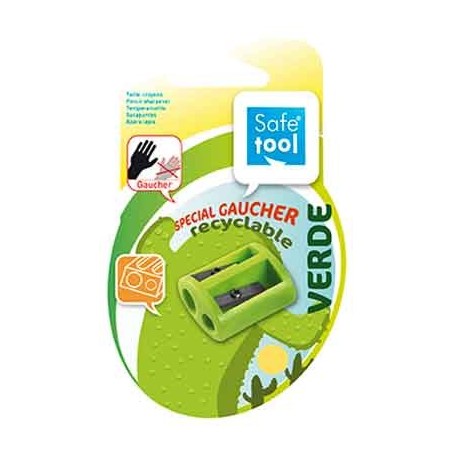 TAILLE CRAYON VERDE 2 US. PLASTIQUE SPECIAL GAUCHER