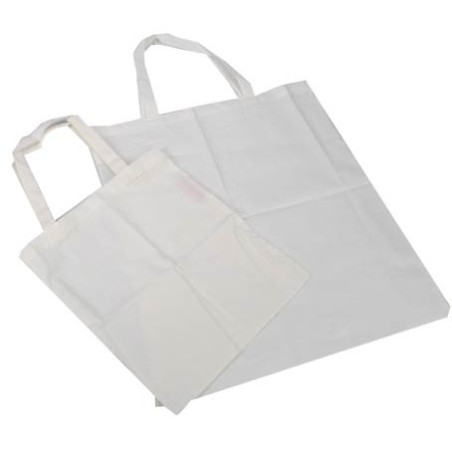 SAC SHOPPING CALICOT ENFANT BLANC 37X42CM