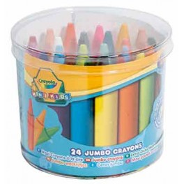 TRIWAX POT 24 MAXI CRAYONS À LA CIRE COLORIS ASSORTIS