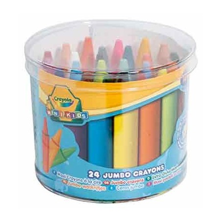 TRIWAX POT 24 MAXI CRAYONS A LA CIRE COLORIS ASSORTIS