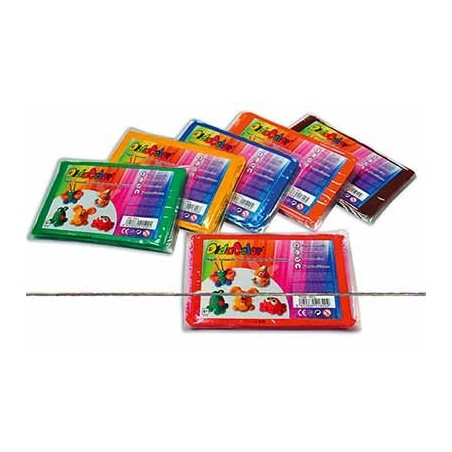 6 PAINS 500G ARGILE NATURELLE AUTODURCISSANTE COLORIS ASSORTIS
