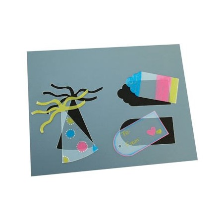 30 FEUILLES PLASTIQUE DINGUE COLORIS ASSORTIS