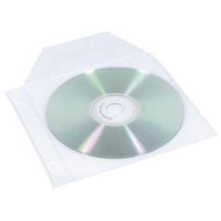 POCHETTES PERFOREES polypro CD/DVD incolore Paquet de  25